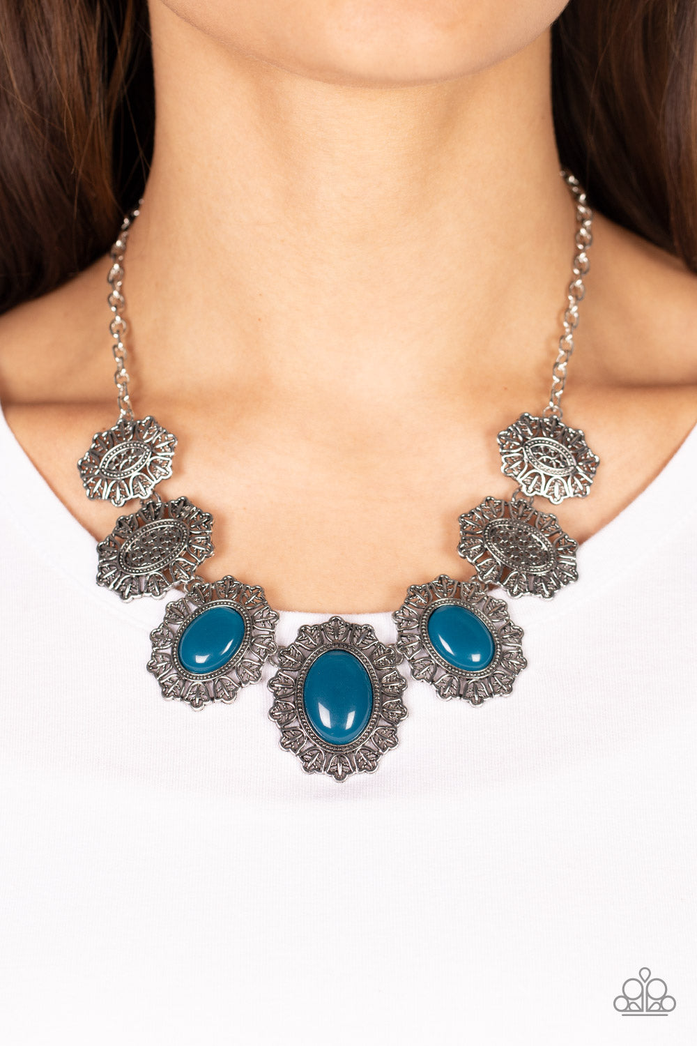 Forever and EVERGLADE - Blue Necklace Paparazzi Accessories