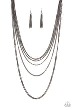 Load image into Gallery viewer, Top of the Food Chain - Black Gunmetal Necklace Paparazzi Accessories