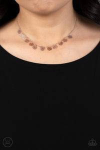 choker,rose gold,On My CHIME - Rose Gold Necklace