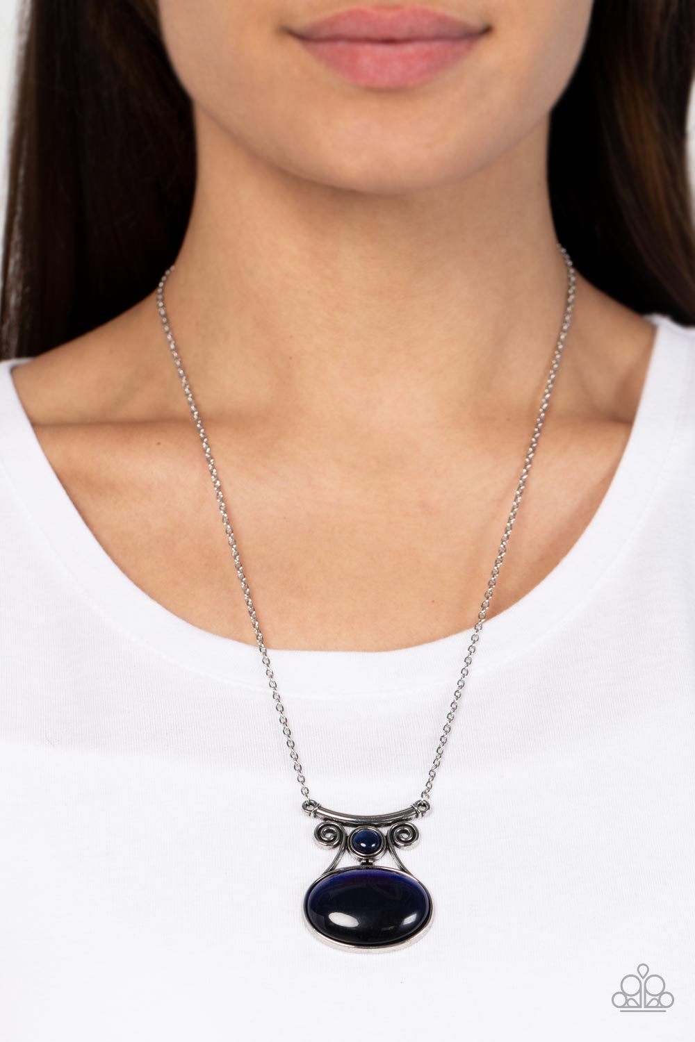 One DAYDREAM At A Time - Blue Cat's Eye Necklace Paparazzi Accessories