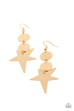 Load image into Gallery viewer, Star Bizarre - Gold Earrings Paparazzi Accessories