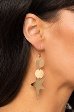 Load image into Gallery viewer, Star Bizarre - Gold Earrings Paparazzi Accessories