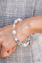 Load image into Gallery viewer, Chicly Celebrity White Pearl Coil Bracelet Paparazzi Accessories