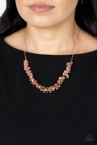 copper,floral,short necklace,Fearlessly Floral - Copper Necklace