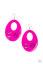 Load image into Gallery viewer, Home TWEET Home - Pink Wooden Earrings Paparazzi Accessories