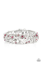 Load image into Gallery viewer, Ripe for the Picking - Pink Rhinestone Floral Bracelet Paparazzi Accessories