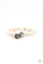 Load image into Gallery viewer, Love You to Pieces - White Bracelet Paparazzi Accessories