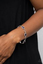 Load image into Gallery viewer, Timelessly Teary - Purple Rhinestone Bracelet Paparazzi Accessories