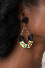 Load image into Gallery viewer, Make it RAINBOW - Black Seed Bead Post Earrings Paparazzi Accessories