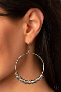 fishhook,silver,Retro Ringleader - Silver Earrings