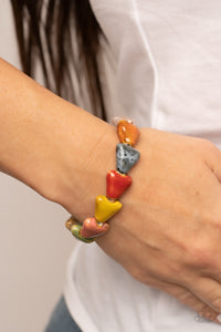 multi,stone,stretchy,SHARK Out of Water - Multi Stone Stretchy Bracelet