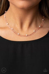 choker,copper,Pearls,Daintily Dapper - Copper Necklace