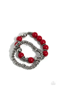red,stretchy,Walk This SWAY - Red Stretchy Bracelet