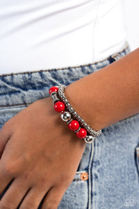 red,stretchy,Walk This SWAY - Red Stretchy Bracelet