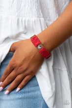 Load image into Gallery viewer, Lusting for Wanderlust - Red Leather Bracelet Paparazzi Accessories