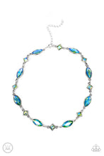 Load image into Gallery viewer, Prismatic Reinforcements - Green Oil Spill Rhinestone Choker Necklace Paparazzi Accessories