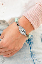 Load image into Gallery viewer, Bedouin Bloom Blue Stone Stretchy Bracelet Paparazzi Accessories
