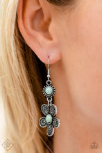 Load image into Gallery viewer, Free Spirited Flourish Blue Stone Floral Earrings Paparazzi Accessories