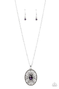 autopostr_pinterest_58290,long necklace,purple,rhinestones,Sonata Swing - Purple Rhinestone Necklace