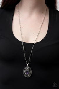 autopostr_pinterest_58290,long necklace,purple,rhinestones,Sonata Swing - Purple Rhinestone Necklace