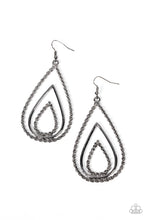 Load image into Gallery viewer, Tastefully Twisty - Black Earrings Paparazzi Accessories