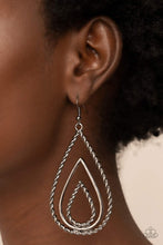 Load image into Gallery viewer, Tastefully Twisty - Black Earrings Paparazzi Accessories