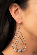 Load image into Gallery viewer, Tastefully Twisty - Silver Earrings Paparazzi Accessories