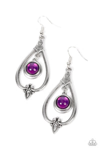 fishhook,purple,Ethereal Emblem - Purple Earrings