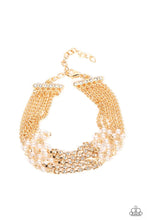 Load image into Gallery viewer, Experienced in Elegance - Gold Pearl Bracelet Paparazzi Accessories