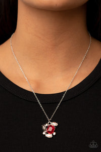 autopostr_pinterest_58290,iridescent,red,rhinestones,short necklace,Prismatic Projection - Red Rhinestone Necklace