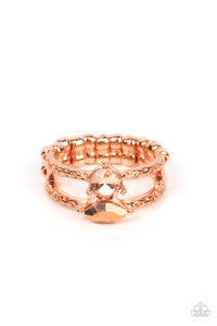 copper,dainty back,rhinestones,Embraceable Elegance - Copper Rhinestone Ring