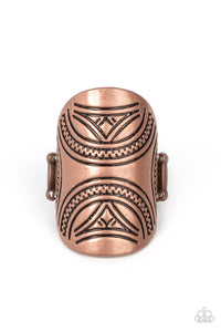 copper,wide back,Pharaoh Party - Copper Ring