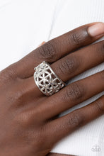 Load image into Gallery viewer, Gardenia Gazebo - Silver Ring Paparazzi Accessories