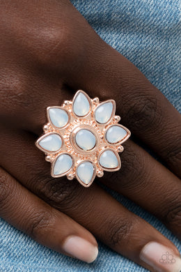 Enchanted Orchard - Rose Gold Opal Ring Paparazzi Accessories