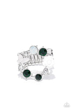 Load image into Gallery viewer, Butterfly Bustle Green Ring Paparazzi Accessories