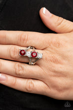 Load image into Gallery viewer, Duplicating Dazzle - Red Rhinestone Ring Paparazzi Accessories