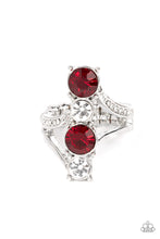 Load image into Gallery viewer, Duplicating Dazzle - Red Rhinestone Ring Paparazzi Accessories