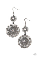 Load image into Gallery viewer, Bring Down the WHEELHOUSE - Black Rhinestone Earrings Paparazzi Accessories