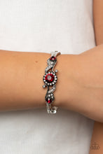 Load image into Gallery viewer, Expert Elegance - Red Rhinestone Hinge Bracelet Paparazzi Accessories