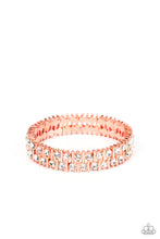 Load image into Gallery viewer, Generational Glimmer - Copper Rhinestone Stretchy Bracelet Paparazzi Accessories