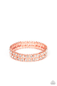copper,rhinestones,stretchy,Generational Glimmer - Copper Rhinestone Stretchy Bracelet