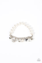Load image into Gallery viewer, Adorningly Admirable - White Pearl Charm Stretchy Bracelet Paparazzi Accessories