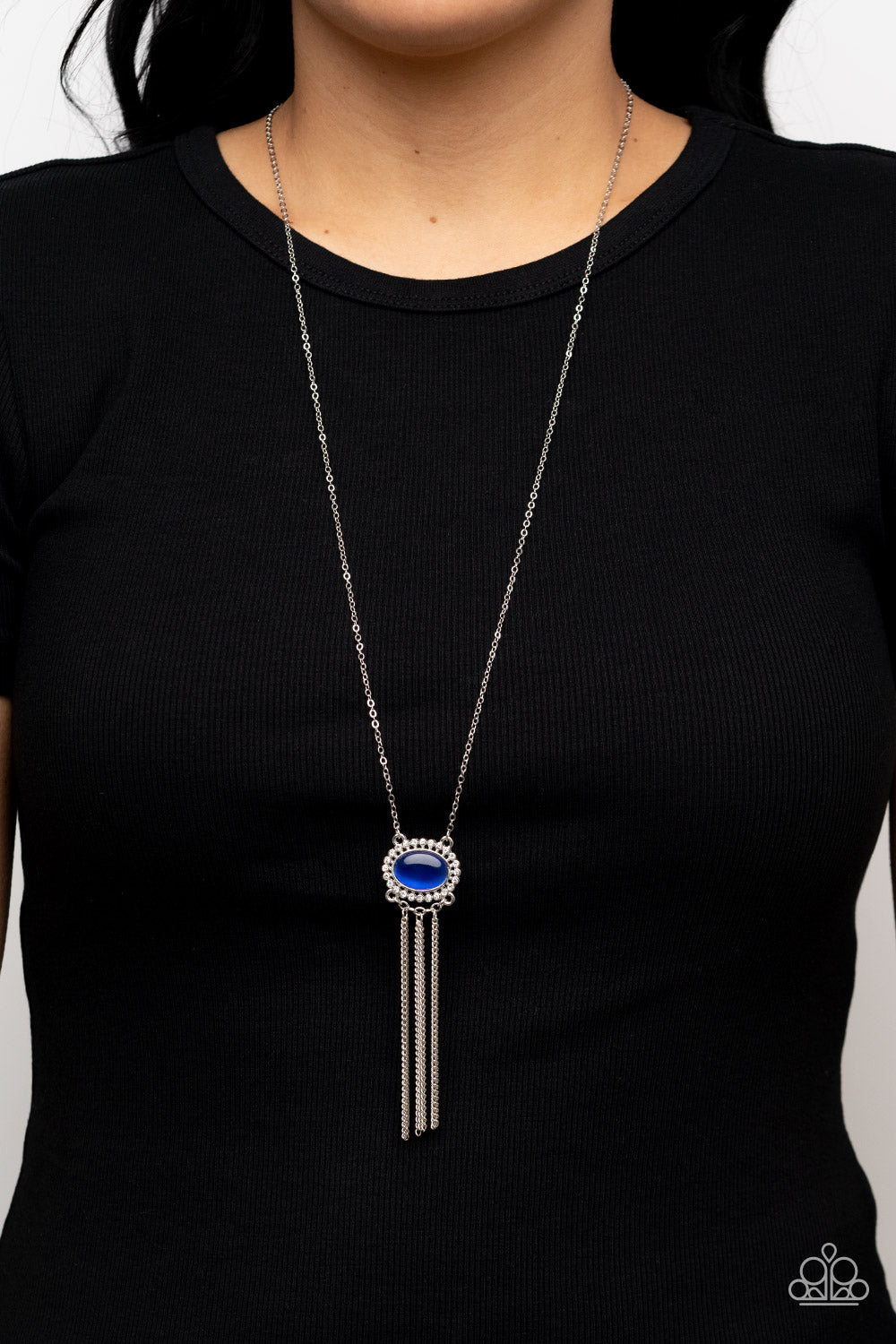 Happily Ever Ethereal - Blue Cat's Eye Necklace Paparazzi Accessories