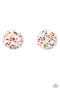 post,seed bead,white,Kaleidoscope Sky - White Seed Bead Earrings