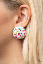 Load image into Gallery viewer, Kaleidoscope Sky - White Seed Bead Earrings Paparazzi Accessories
