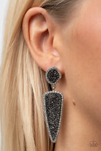 Load image into Gallery viewer, Druzy Desire - Silver Rhinestone Post Earrings Paparazzi Accessories