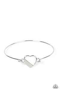 hearts,hinge,white,Hidden Intentions - White Heart Bracelet