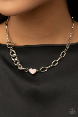 Little Charmer - Pink Heart Necklace Paparazzi Accessories
