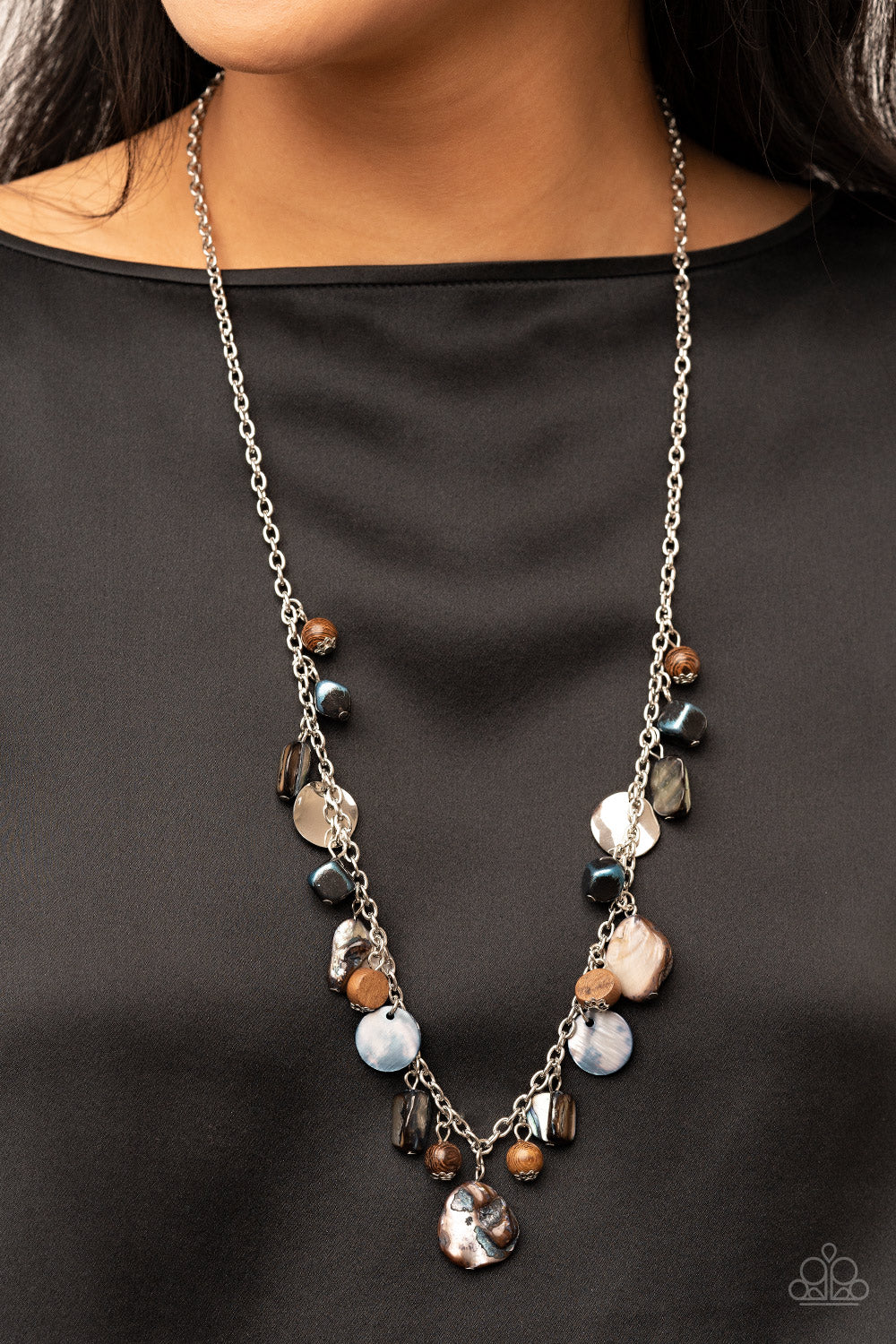 Caribbean Charisma - Blue Stone Necklace Paparazzi Accessories