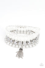Load image into Gallery viewer, Day Trip Trinket - White Stretchy Bracelet Paparazzi Accessories